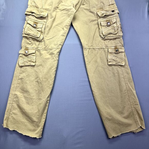 Junye Jeans Men’s Size 36 Cargo Pants Tan Yellow Sand Military Tactical Grunge‎ - Picture 3 of 16